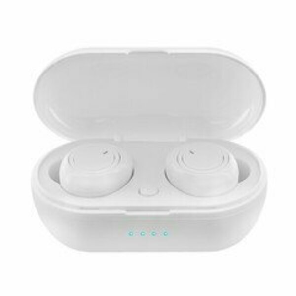 Swe-Tech 3C Bluetooth Wireless Earbuds w/ Charging Case, White FWT5002-407WH